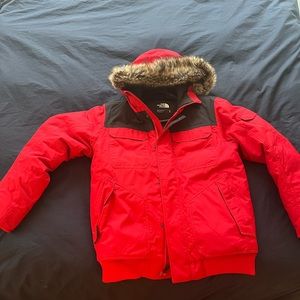 North Face Mens McMurdo Bomber. Down jacket, practically new—worn only once.